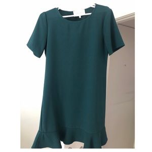 Dark green shirt dress